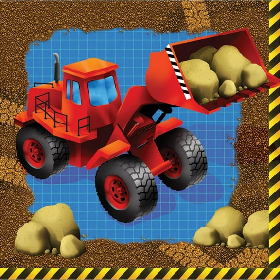 Construction Party Beverage Napkins (16 ct)
