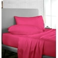 thumbnail image 2 of Full XL Size Luxury Extrasoft Giza Cotton 4 Piece Sheets Set in Hotel Quality Hot Pink Solid 15 Inch Deep Pocket, 2 of 5