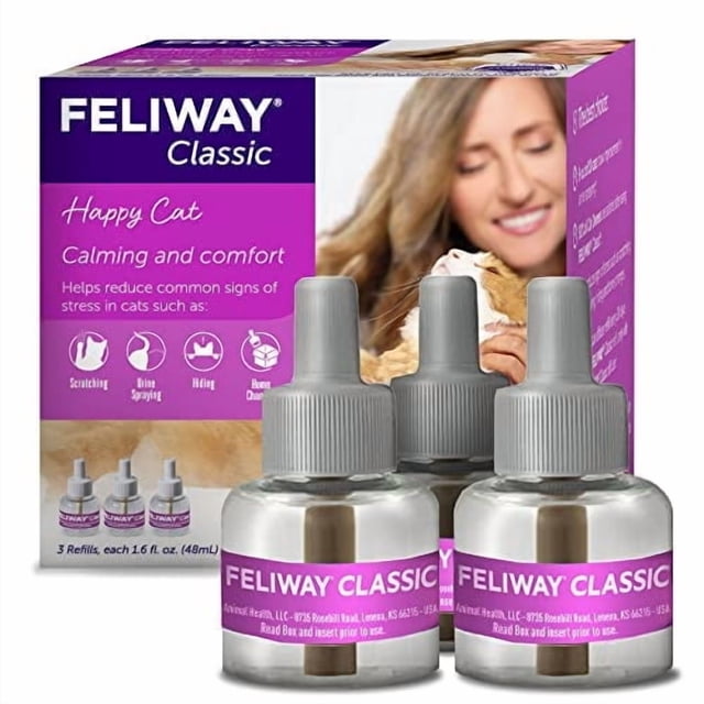 Recargas para difusor calmante para gatos, 3 unidades de 48ml, efecto hasta 30 días cada una – Ayuda a reducir el estrés en gatos y gatitos(1pcs)