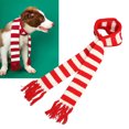 thumbnail image 1 of Bufanda de Perro A Rayas Navideñas, Bufanda de Punto Cálida de Poliéster Suave para Perros y Gatos, 1 of 7