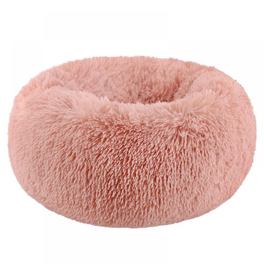 jianchi Round Pet Nest Soft Washable Fluffy Long Plush Pet Bed Sofa Nest Sleeping Cushions Cats and Dogs Winter Warm Pet Nest Color : Z, Size : 110cm
