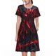 thumbnail image 1 of Balery Cyberpunk Cityscape Lights Vestidos sueltos de manga corta para mujer, vestidos de verano 2025, vestidos casuales de corte A con vuelo., 1 of 6