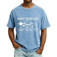 thumbnail image 1 of Ceisia Humorous Sperm Race Slogan Washed T-Shirt Men's Relaxed Fit Short Sleeve Casual Pullover Top Blue L Gifts, 1 of 4