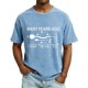 thumbnail image 1 of Manga Corta de Verano Tops de Moda de los Hombres Corbata-Tinte Lavado Cuello Redondo Suéter Casual de Manga Corta Top, 1 of 4