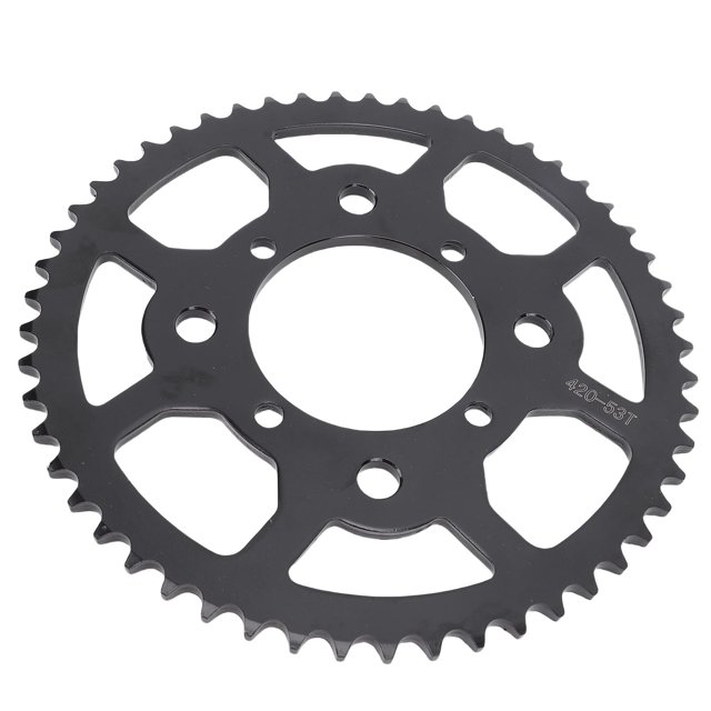 Rear Chain Sprocket, 53T 420 Rear Sprocket Optimal Performance High Strength Heavy Duty for 50 To 160ml Bikes