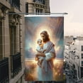thumbnail image 2 of Cayyon Jesus Flags 3x5 (Jesus Baby Flag Banner) Jesus Flag Banner with 2 Brass Grommets for Outside Vertical Holiday Yard Décor, 2 of 3