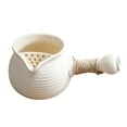 thumbnail image 5 of TISHITA Ceramic Teapot Tea Maker Porcelain Tea Pot with Rope Wrapped Handle for Tea Lovers Gift Home Outdoor Picnic Boiling Hot Water E 650ML, 5 of 8