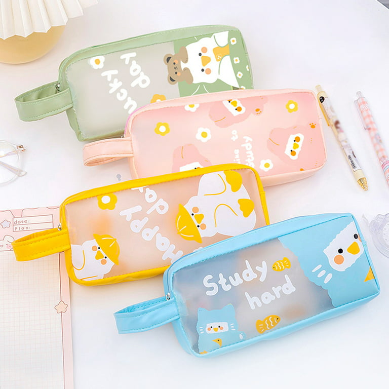 Travelwant 4Packs Small Pencil Case Student Pencil Pouch Coin Pouch  Cosmetic Bag Office Stationery Organizer for Teen School