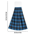 thumbnail image 2 of Haosy 2 Pack Kitchen Wash Cloths with Hanging Loops Absorbent Absorbent Quick Drying Hand Towels, Dark Blue and Glack Gingham, 2 of 7