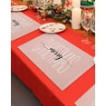 thumbnail image 4 of Christmas Placemats Set of 4 Merry Christmas Christmas Placemats for Dining Table Pink Table Mat Winter Holiday Home Party Kitchen Table Decorations, 4 of 6