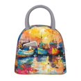 thumbnail image 1 of Easygdp Colorful Fishing Boats Bolsa de Almuerzo Insulada Grande, Forro de Aluminio, Diseño Espacioso, a Prueba de Fugas, Ideal para Trabajo, Picnics, Viajes y Actividades al Aire Libre, 1 of 6