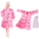 thumbnail image 1 of Conjunto de chaleco de piel para muñeca, abrigo + vestido/traje informal para Barbies de 11,8 pulgadas, accesorios de ropa, chaqueta de felpa, regalo para niños, 4 Uds., 1 of 4
