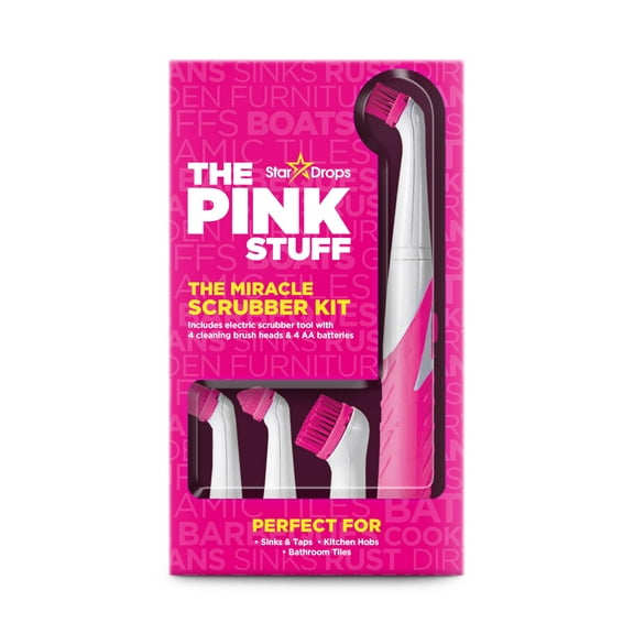 The Pink Stuff - Stardrops - The Miracle Scrubber Kit - 4 Cleaning Brush Heads