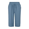 thumbnail image 6 of Blue Womens Sweatpants Women's Knee Length Short Pants Ladies Loose Casual Solid Color Shorts Casual Pants Women, 6 of 6
