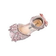 thumbnail image 2 of YMNXA Children Baby Girls Sandals Pearl Rhinestones Shining Soft Sole Flat Sole Non Closed Toe Comfortable Fashion Performance Dance Shoes For Party Wedding,Red,2.5-3 Years, 2 of 4