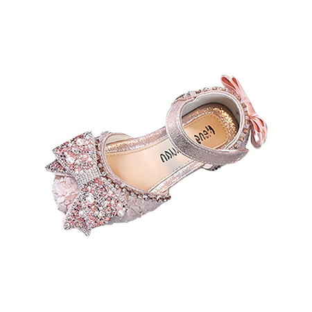

Spring Autumn New Children Girls Flat Pearl Shoes Bow Princess Shoes PU Leather Solid Color Girls Casual Shoes Girls Wedge Sandals