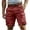 Wine, variant on Mens Cargo Shorts Men's Solid Color Sports Fitness Outdoors Shorts Zipper Pockets Button Cargo Pants