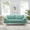 thumbnail image 2 of Sofa, Velvet, Blue, Modern Contemporary Urban Design, Living Lounge Room Hotel Lobby Hospitality, 2 of 9