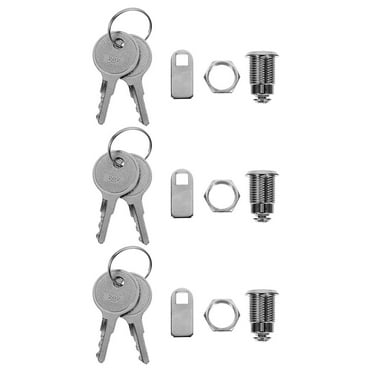 3 Sets Cabinet Lock Mailbox Lock with Key File Cabinet Key Replacement Lock with Keys