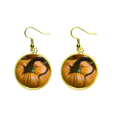 thumbnail image 1 of Calabaza fresca imagen naturaleza fotografía Ear Dangle Golden Drop Earring Jewelry Mujer Unbranded M, 1 of 3