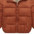 thumbnail image 6 of CAICJ98 Toddler Boys Girls Winter Coat Puffer Jacket Thicken Warm Fleece Outerwear with Hood Pocket for Kid (Brown,5-6 Years), 6 of 7