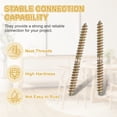 thumbnail image 3 of Uxcell 10 Pcs Tornillos de extremo doble, tornillos de colgante de acero al carbono M6 x 70 mm, tornillos de madera autoperforantes para muebles de unión de madera, color zinc, 3 of 6