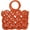 Orange, variant on Straw Beach Bag Crossbody Bag Hobo Bags Women Round Shoulder Bag Summer Cute Trendy Purse Travel Tote Handbag 2024