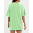 thumbnail image 3 of Women's Oversized T-Shirt Loose Round Neck Short Sleeve Top Summer Casual Shirt 2024 Basic T-Shirt, 3 of 4