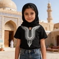 thumbnail image 4 of Tiijoy Girls Africa Ethnic Style Short Sleeve T-Shirt Casual Thobe Shirt Top, Sizes 1-6, 4 of 6