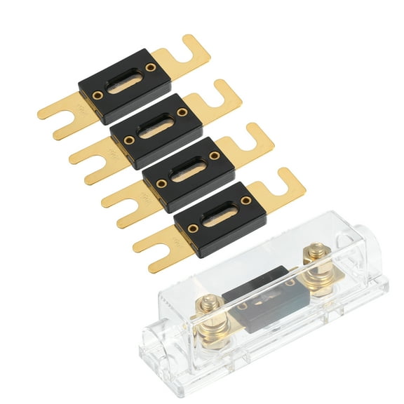 Unique Bargains 1 Set Car 1/0 2 4 AWG Wire Input and Output ANL Fuse Holder with 5pcs 400A ANL Fuses