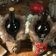 thumbnail image 5 of Funda para Botella de Vino de Navidad, 2 Piezas Bolsas de Decoración Navideña para Botellas, Funda para Botella de Vino para Decoraciones, para Decoración de Mesa de Fiesta de Cena en Casa(Ropa), 5 of 5