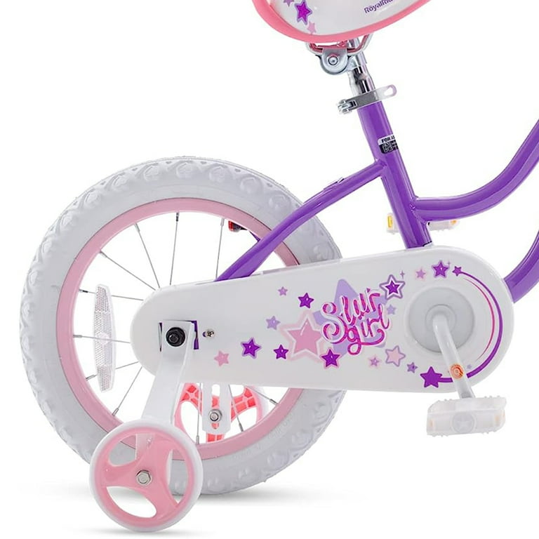 Orders 14 In. Bicycle Basket Training Wheels Purple Child's Cycle