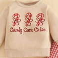 thumbnail image 6 of REgarm Todddler Newborn Baby Christmas Outfit Boy Girl Fall Winter Clothes Embroidery Shirt Top Elastic Waist Plaid Pants Set Trendy 2 Piece Outfit,12-18 Months, 6 of 6
