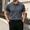 thumbnail image 5 of LTTVQM Breeze Capri Shirt for Men Breathable Beer Belly Short Sleeve Polo Shirts Wear Collared Textured Shirts Quick Dry Golf Casual Dark Gray XL, 5 of 6