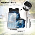 thumbnail image 7 of HUIACONG Kids Backpack 4-IN-1 Set Snow Leopard Lightweight 300g for Boys Girls 6-10 Detachable Lunch Box Pencil Case Water Bottle Holder School Book Bag, 7 of 7