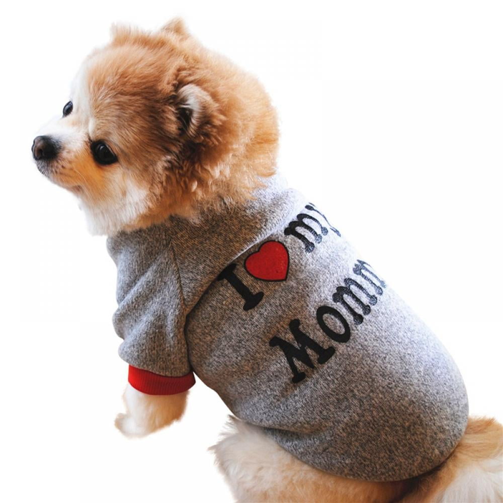Pet Dog T-Shirt I Love My Daddy Mommy Vest Gift Costume Clothes for Small Puppy Cat Kitten Yorkshire Chihuahua Poodle Teacup Terrier Rabbit Baby Dogs 