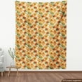thumbnail image 4 of Ambesonne Floral Fabric by the Yard Upholstery, Retro Summer Petals VIntage, 1 Yard, Marigold Beige Green, 4 of 5