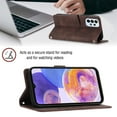 thumbnail image 7 of Tarise Phone Case for Samsung Galaxy A32 5G Case, Premium PU Leather Card Holder Wrist Strap Magnetic Closure Flip Stand Function TPU Interior Book Cover for Samsung A32 5G Wallet Case, Brown, 7 of 7