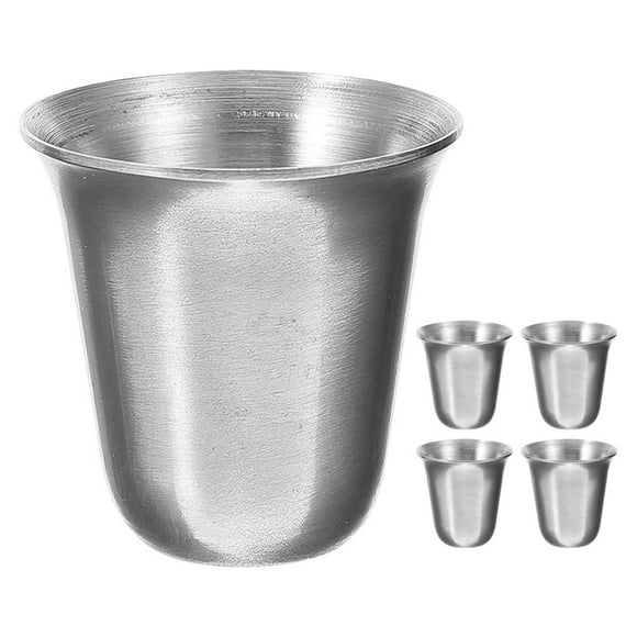 Miangastore 5pcs Stainless Steel Communions Cup Portable Religious Cup Drinking Cup for Church