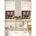 thumbnail image 5 of Cows Sunflowers 2 Panel Kitchen Curtains for Small Windows, Spring Botanical Floral Bees Red Barn Bathroom Tier Curtain, Short Window Treatment for Bedroom/Living Room 55"x36", 5 of 6