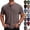 #01 Coffee, variant on Men's Henley Shirts Short Sleeve Button Cotton Tee with Chest Pocket, Casual Summer Lightweight Classic T-Shirt Tops ,S,Khaki