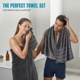 thumbnail image 4 of Utopia Towels 8 Piece Towel Set – Super Absorbent & Quicker-to-Dry, Thick 100% Ring Spun Cotton Towels for Bathroom, Spa & Hotel – 2 Bath, 2 Hand, 4 Washcloths, Grey, 4 of 8