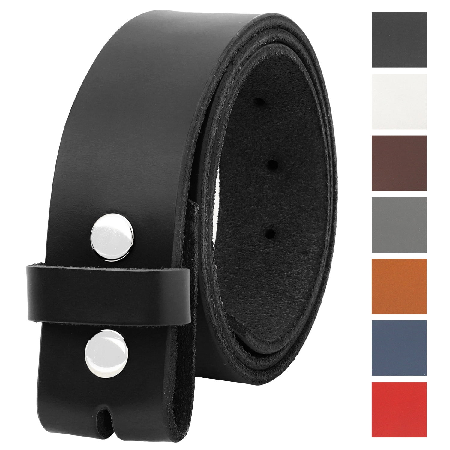 Falari Falari Replacement Genuine Leather Belt Strap Without Buckle