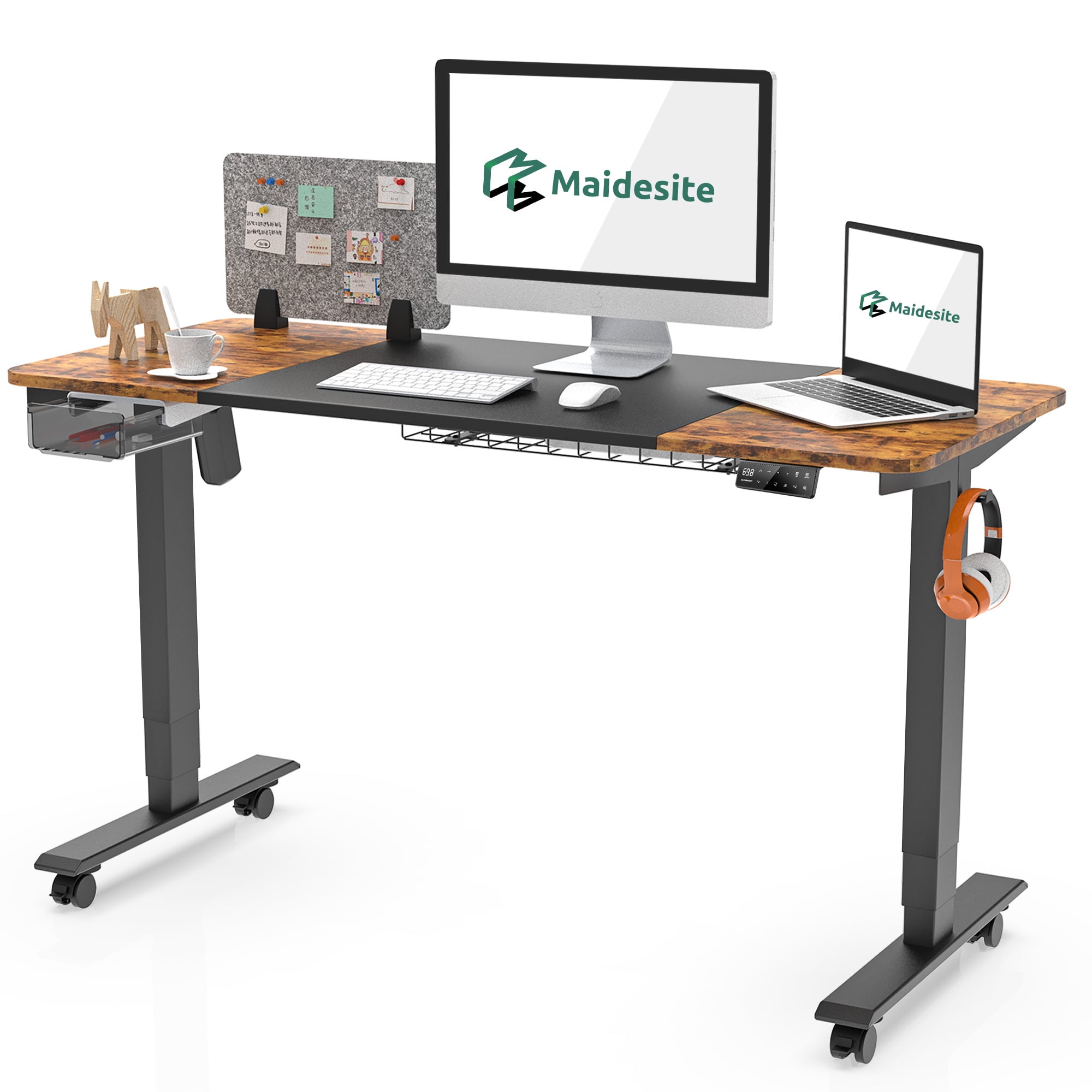 Maidsite Electric Standing Desk 63 inch Height Adjustable Desk for Home