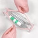 thumbnail image 4 of Bolsa grande transparente para lápices, organizador de material de oficina simple, rosa, 4 of 7