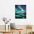 thumbnail image 3 of Large Aurora Borealis Wall Art Colorful Purple Blue Aurora Canvas Printed Landscape Painting Living Room Bathroom Bedroom Home Decoration 12 * 16in/16 * 20in, 3 of 5