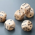 thumbnail image 5 of Uxcell 20mm Wooden Dice, 10Pcs Numbers 1-6 Cube Dice with Round Corner, 5 of 6