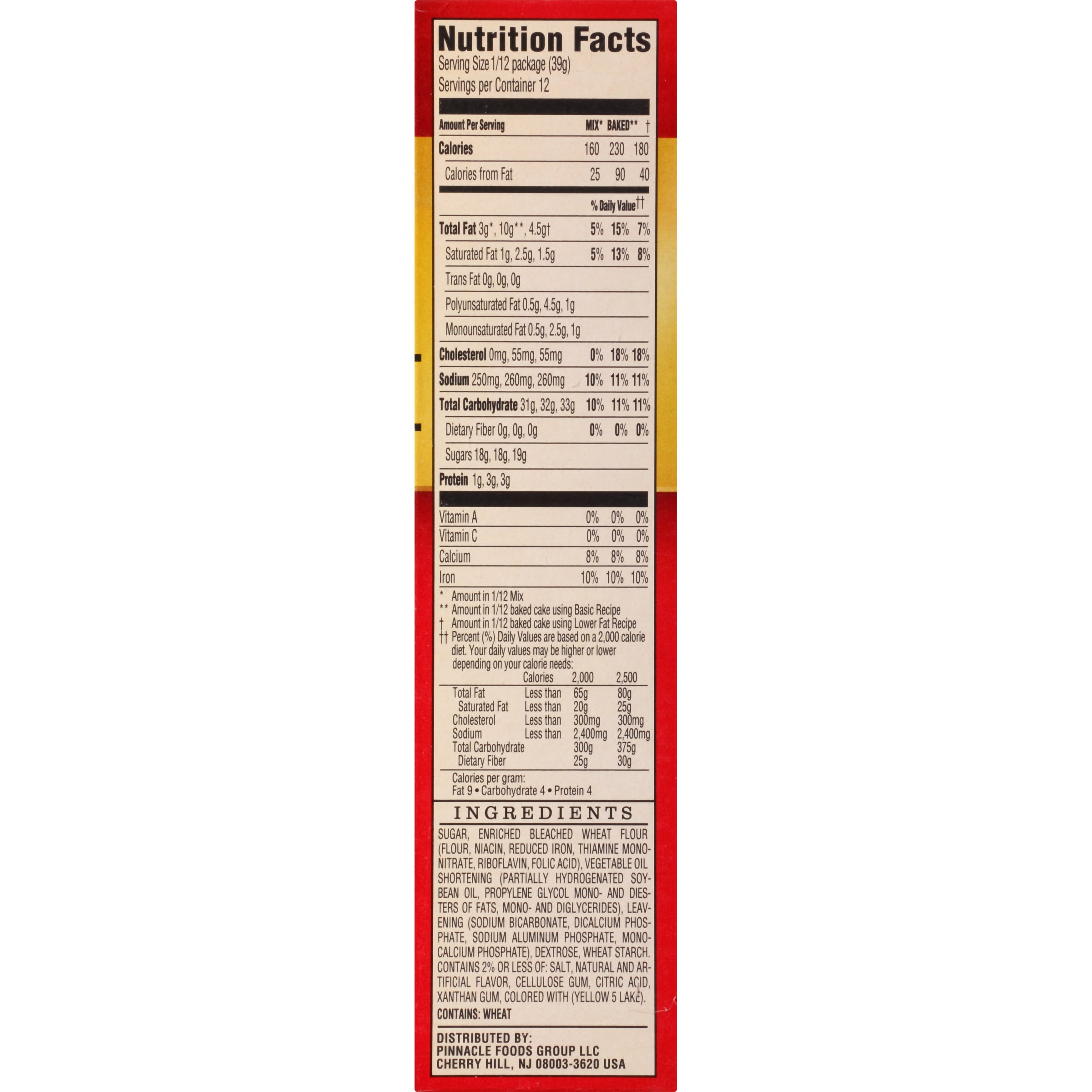 Duncan Hines Signature Moist Deliciously Supreme Lemon Cake Mix 165