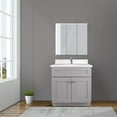 thumbnail image 2 of Design House Brookings Vanity in Gray with Solid White Cultured Marble Top, Fully Assembled, 31-inch, 2 of 17