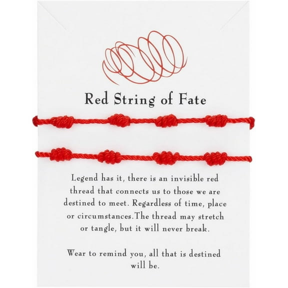 7 Knot Protection String Bracelets Handmade Good Luck Tibetan Amulet Red Black Knot Cord Matching Braided Bracelets for Men Women Friendship BFF Couples Lovers Family Birthday Fashion Jewelry Gifts